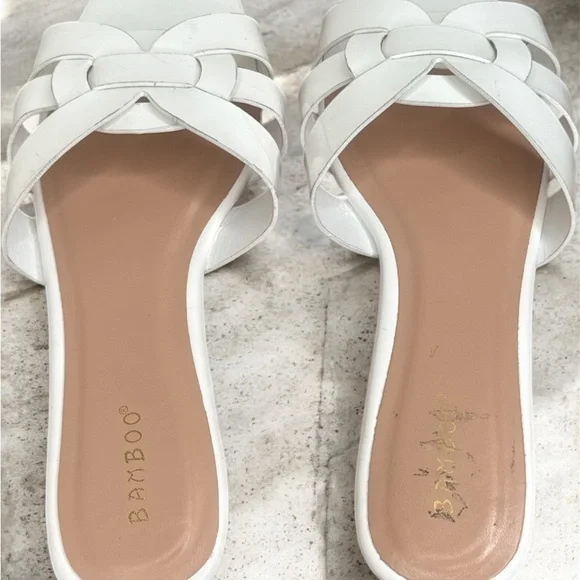 BAMBOO White Patent Mules - Picture 6 of 7